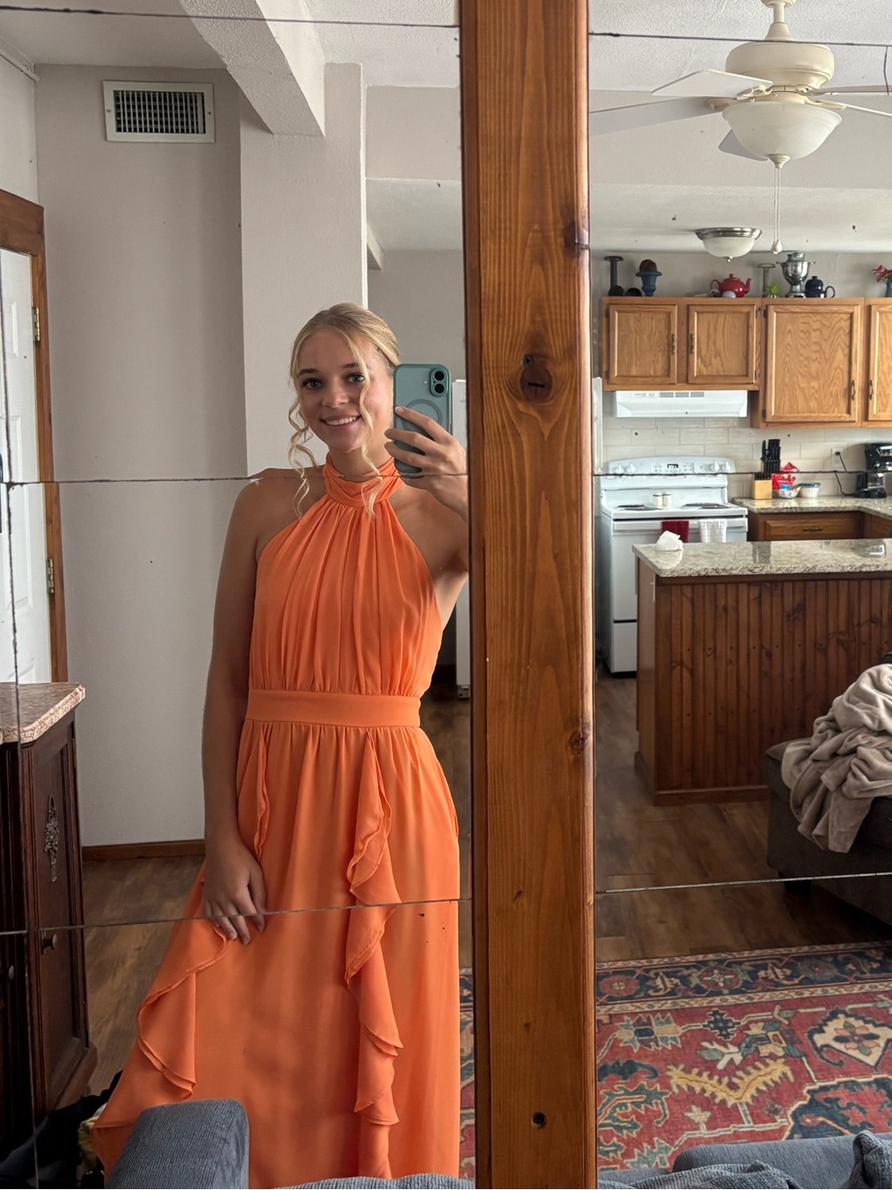 Birdie Grey Apricot Dress